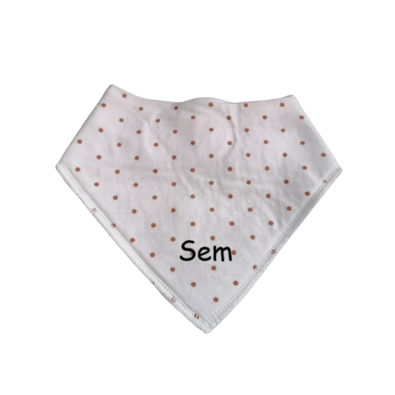 Bandana/slab met naam - Stipjes